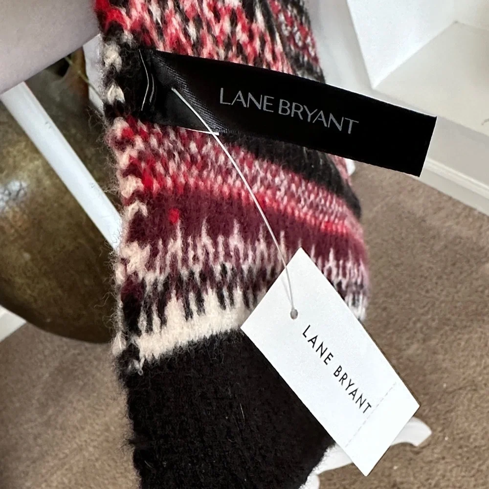 Lane Bryant Red and Black Knit Accessory